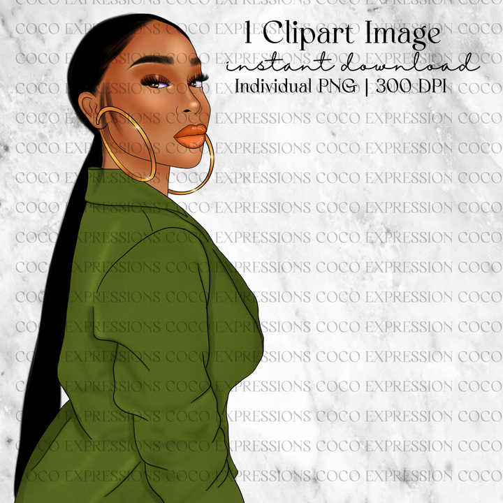 MsSass | 041024 | Black Woman Clipart