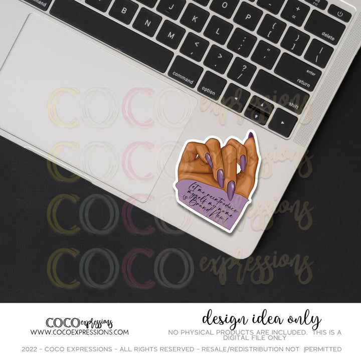 DIGITAL FILE ONLY: Brand New Nail Illustration Sticker/Die-Cut