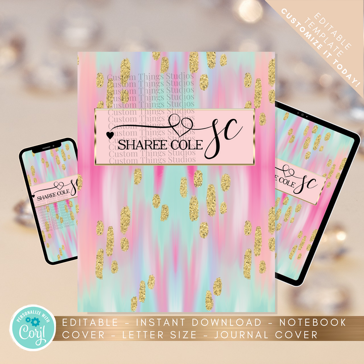 Pastel Monogram PRINTABLE AND DOWNLOADABLE DESIGNS | PLANNER COVERS | SPIRAL NOTEBOOKS | JOURNALS | SUBLIMATION | TRAVEL MUGS