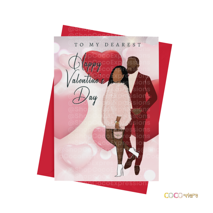 "My Dearest Love" Valentines Day Greeting Card