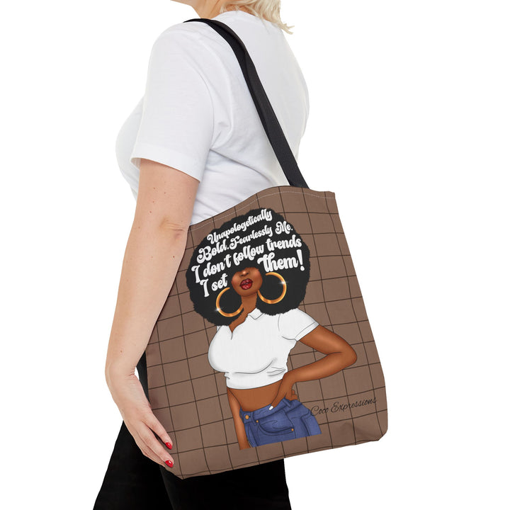 Trendsetter Spun Polyester Tote – 'Unapologetically Bold' Edition