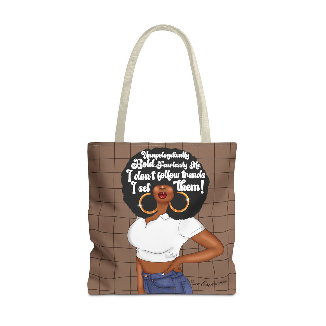 Trendsetter Spun Polyester Tote – 'Unapologetically Bold' Edition