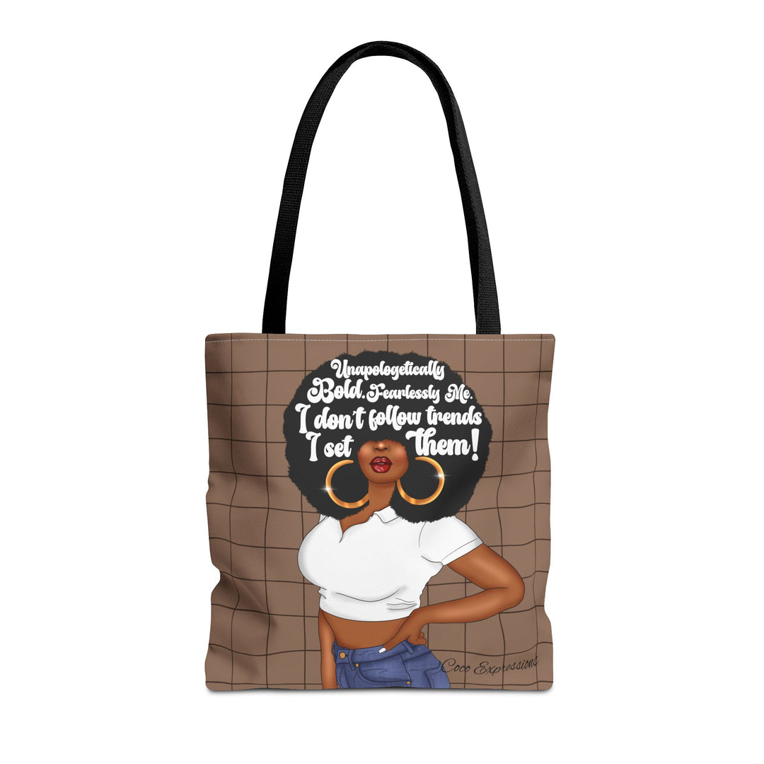 Trendsetter Spun Polyester Tote – 'Unapologetically Bold' Edition