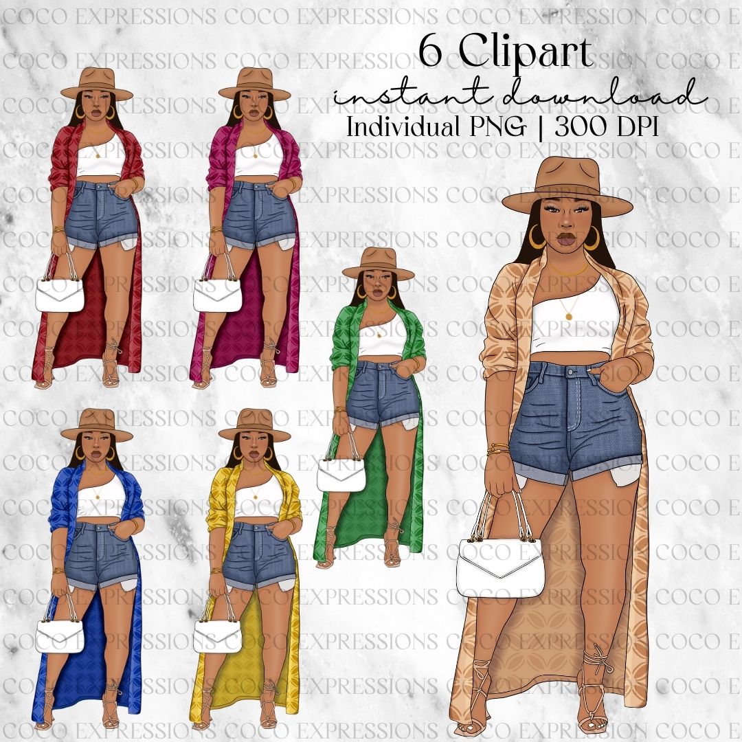 Nikki Light | 070623-01 | Black Woman Clipart
