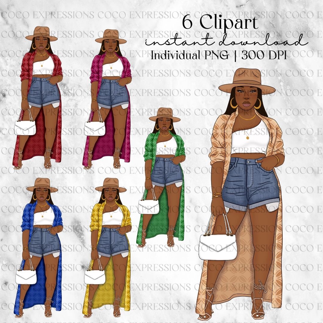 Nikki Brown | 070623-01 | Black Woman Clipart