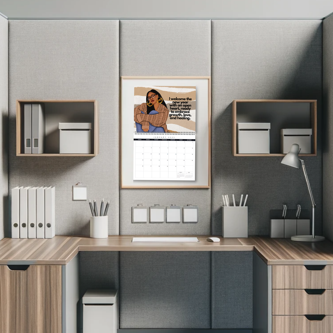 Ebony Elegance - 2025 Wall Calendar