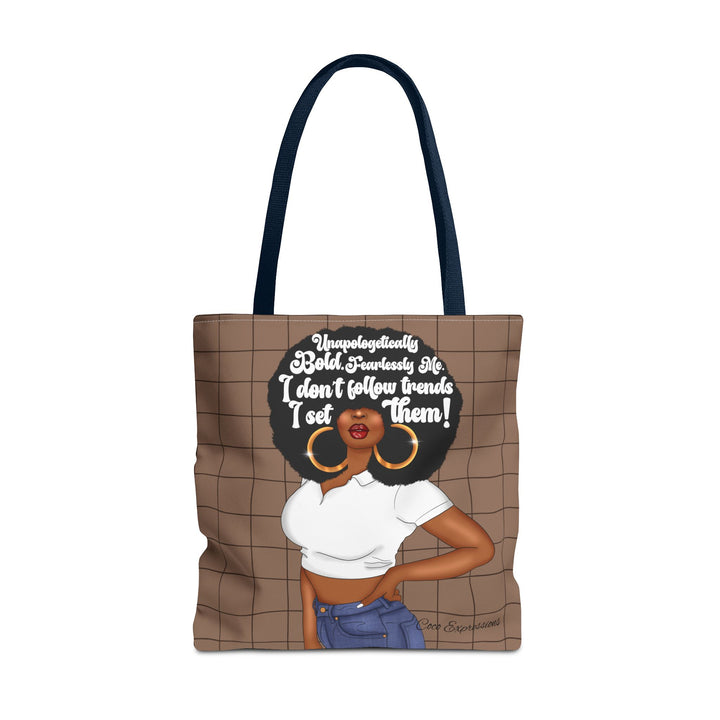 Trendsetter Spun Polyester Tote – 'Unapologetically Bold' Edition