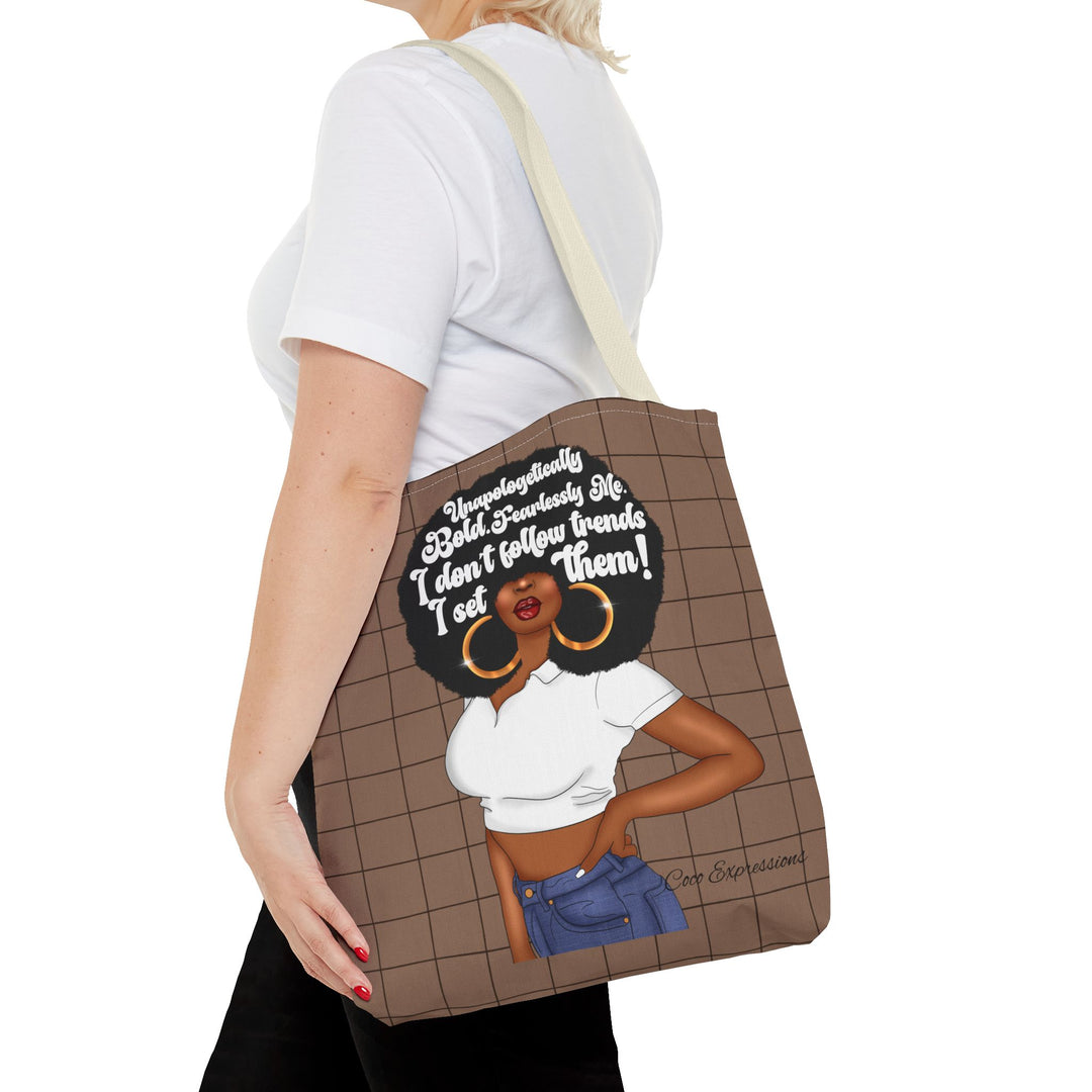 Trendsetter Spun Polyester Tote – 'Unapologetically Bold' Edition