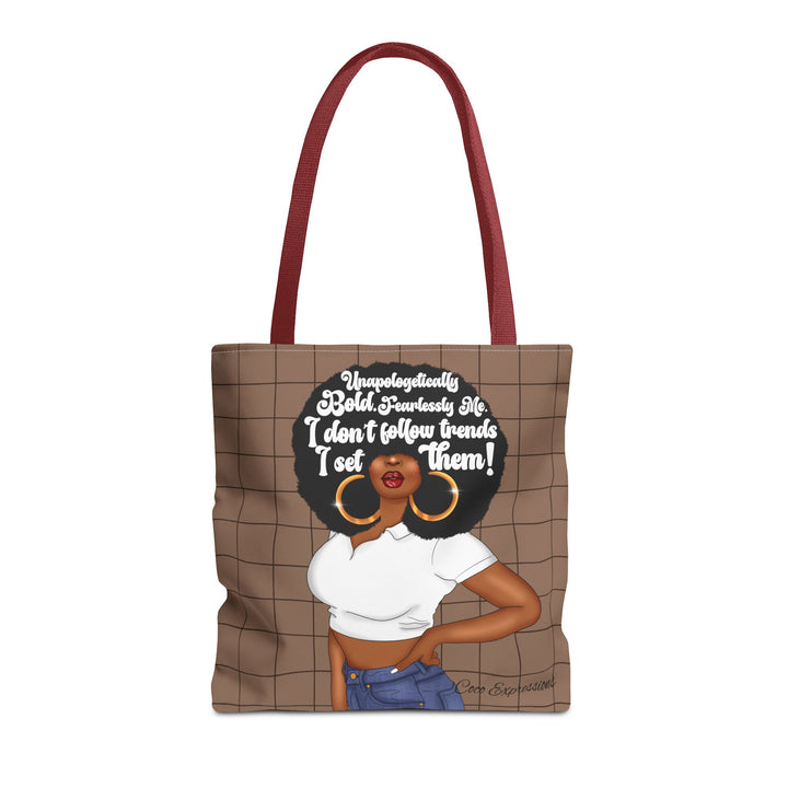 Trendsetter Spun Polyester Tote – 'Unapologetically Bold' Edition