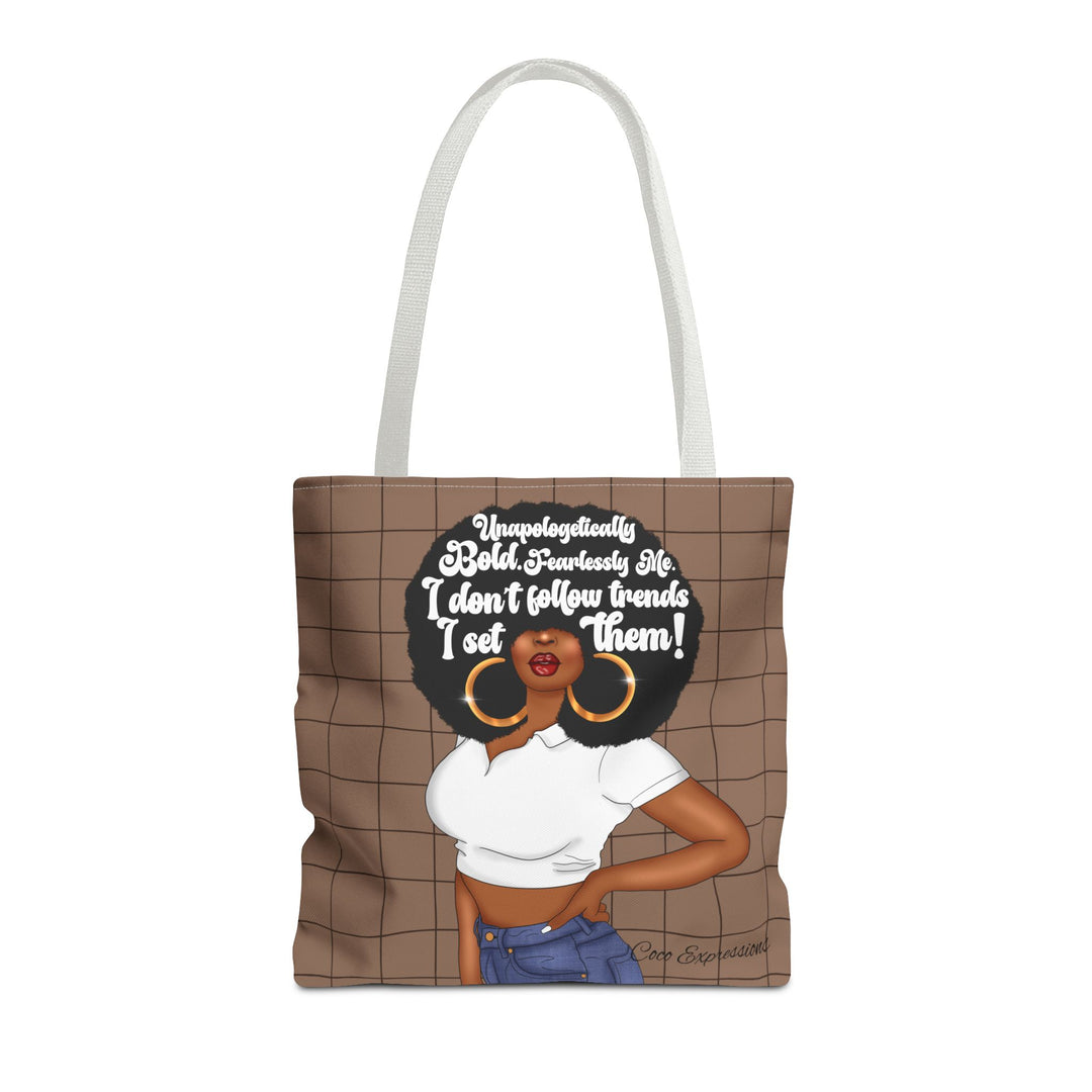 Trendsetter Spun Polyester Tote – 'Unapologetically Bold' Edition