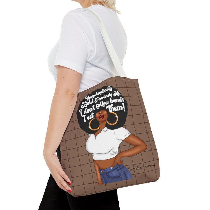 Trendsetter Spun Polyester Tote – 'Unapologetically Bold' Edition