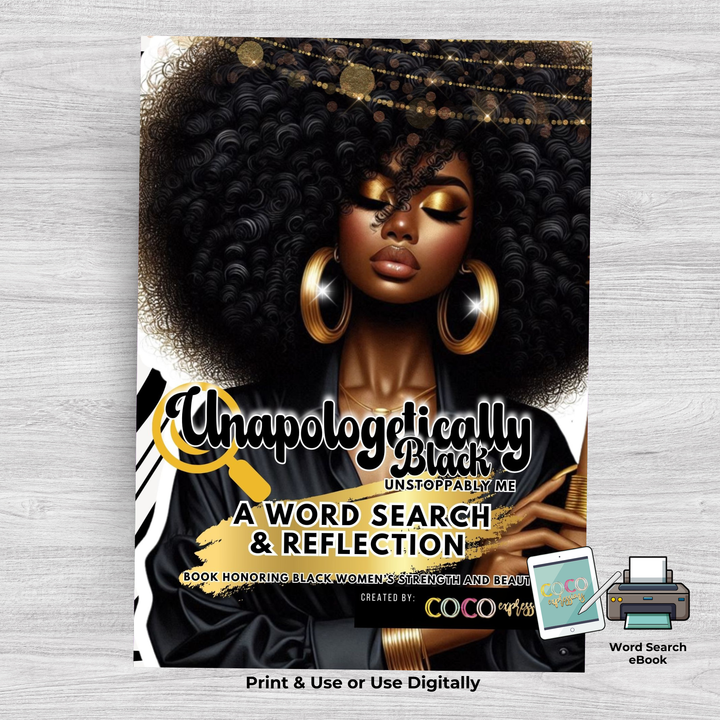 Unapologetically Black, Unstoppably Me – A Digital Word Search & Reflection Book