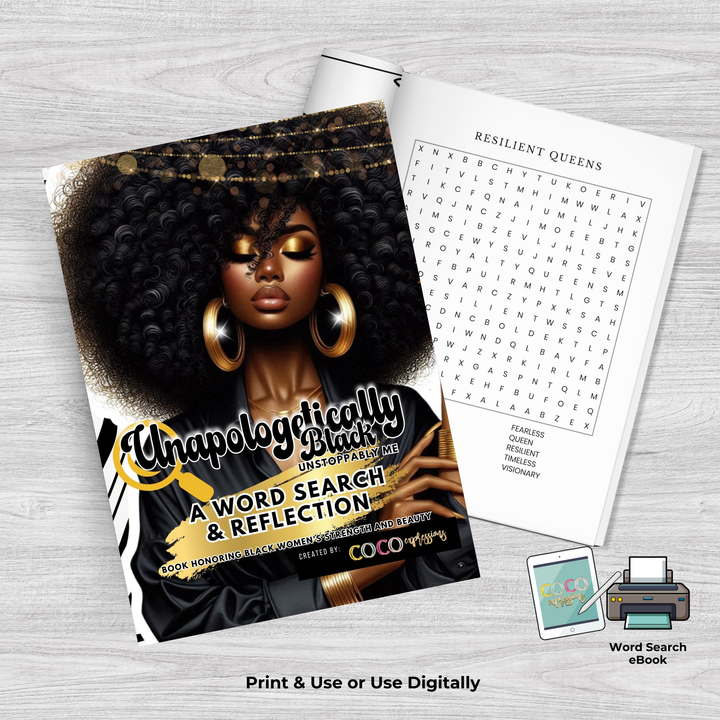 Unapologetically Black, Unstoppably Me – A Digital Word Search & Reflection Book