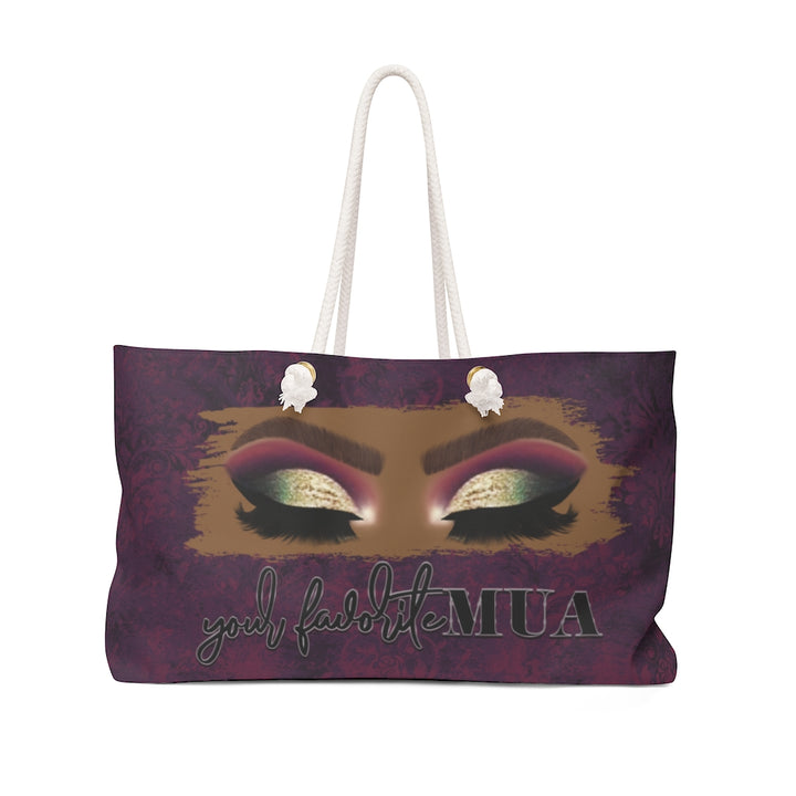 Your Favorite MUA Brown Weekender Bag