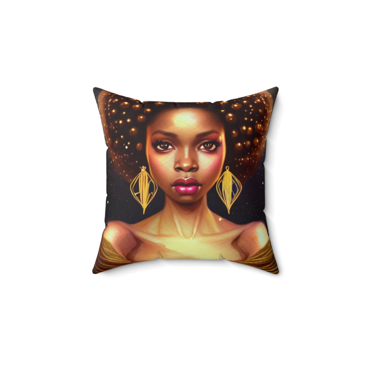 Happy Holidays Black Art Home Decor Pillow | S3