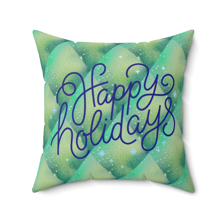 Happy Holidays Black Art Home Décor Pillow | S10