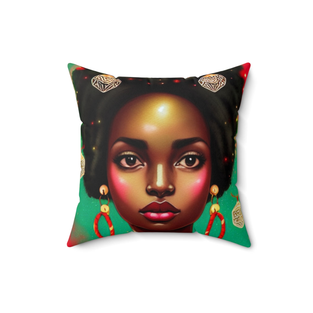 Happy Holidays Black Art Home Décor Pillow | S9