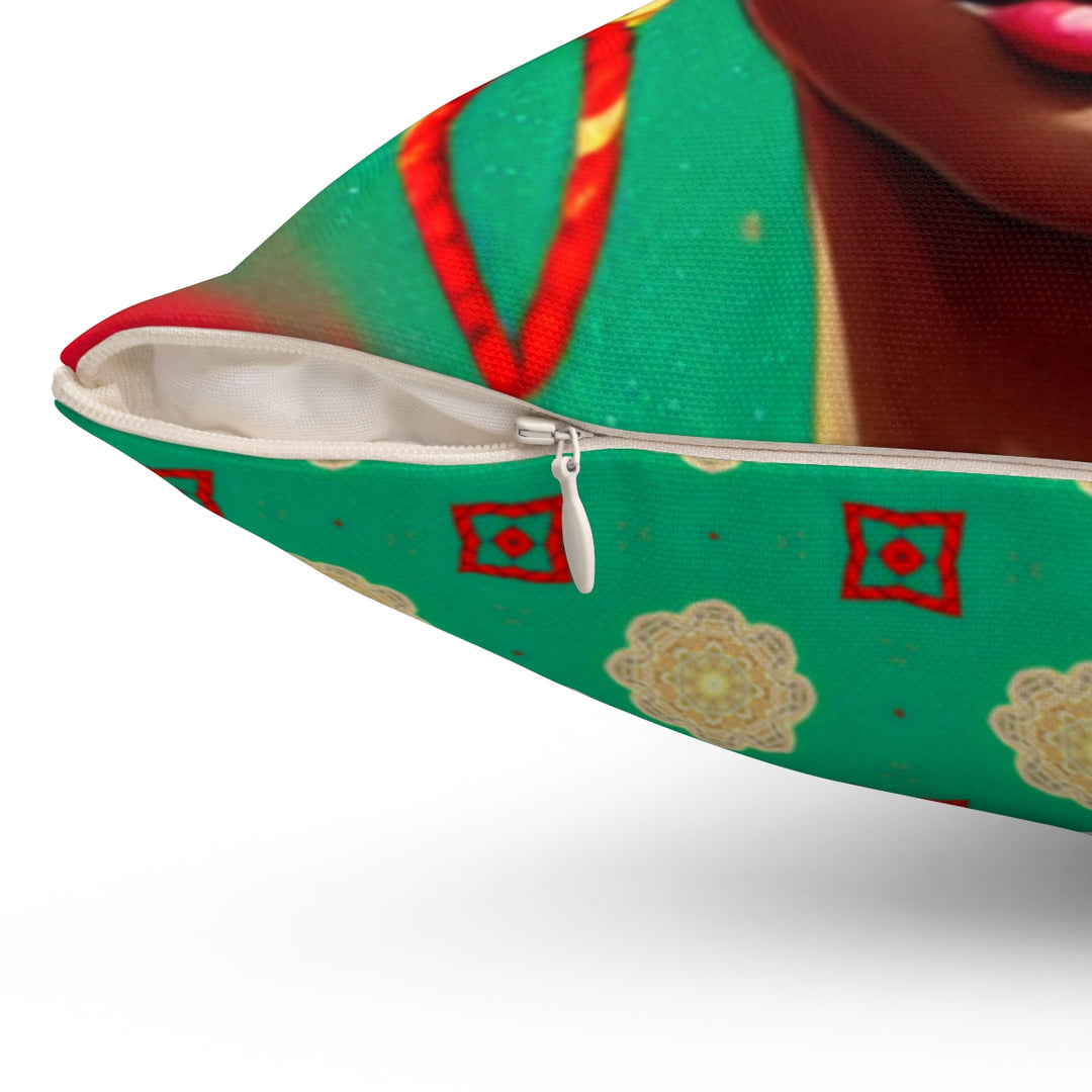 Happy Holidays Black Art Home Décor Pillow | S9