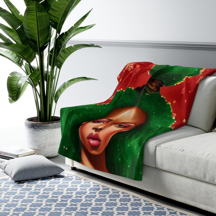 Hey Girl Christmas Sherpa Fleece Blanket