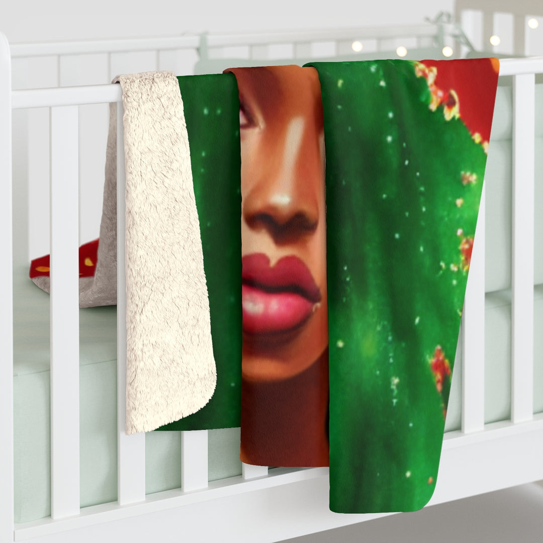 Hey Girl Christmas Sherpa Fleece Blanket