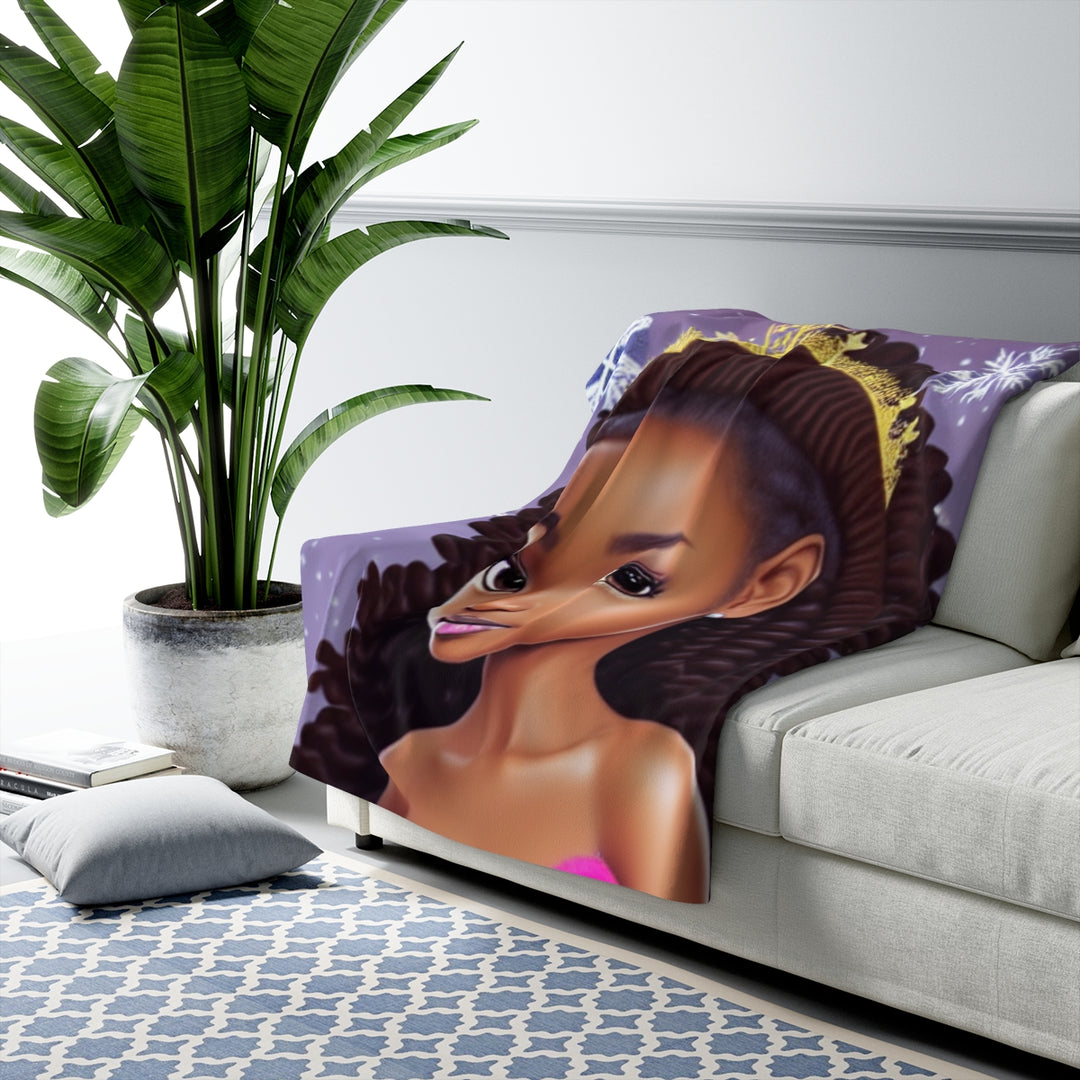 Sweet Princess Christmas Sherpa Fleece Blanket
