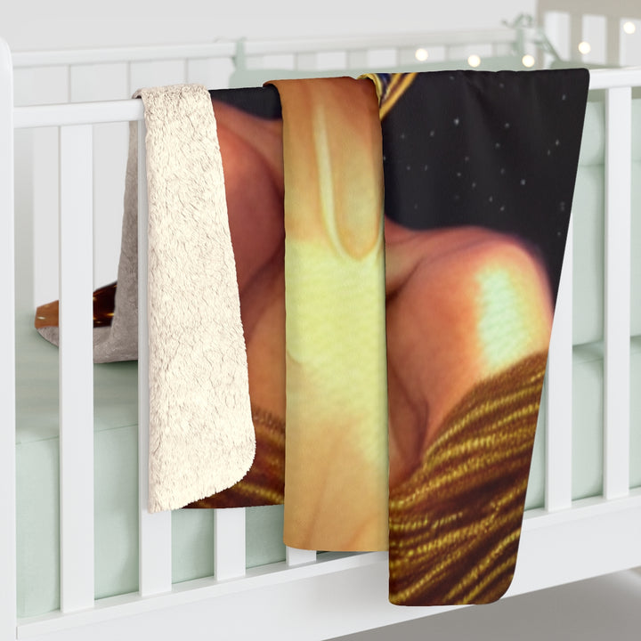 Melanin Christmas Sherpa Fleece Blanket