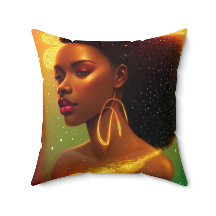 Happy Holidays Black Art Home Decor Pillow | S6