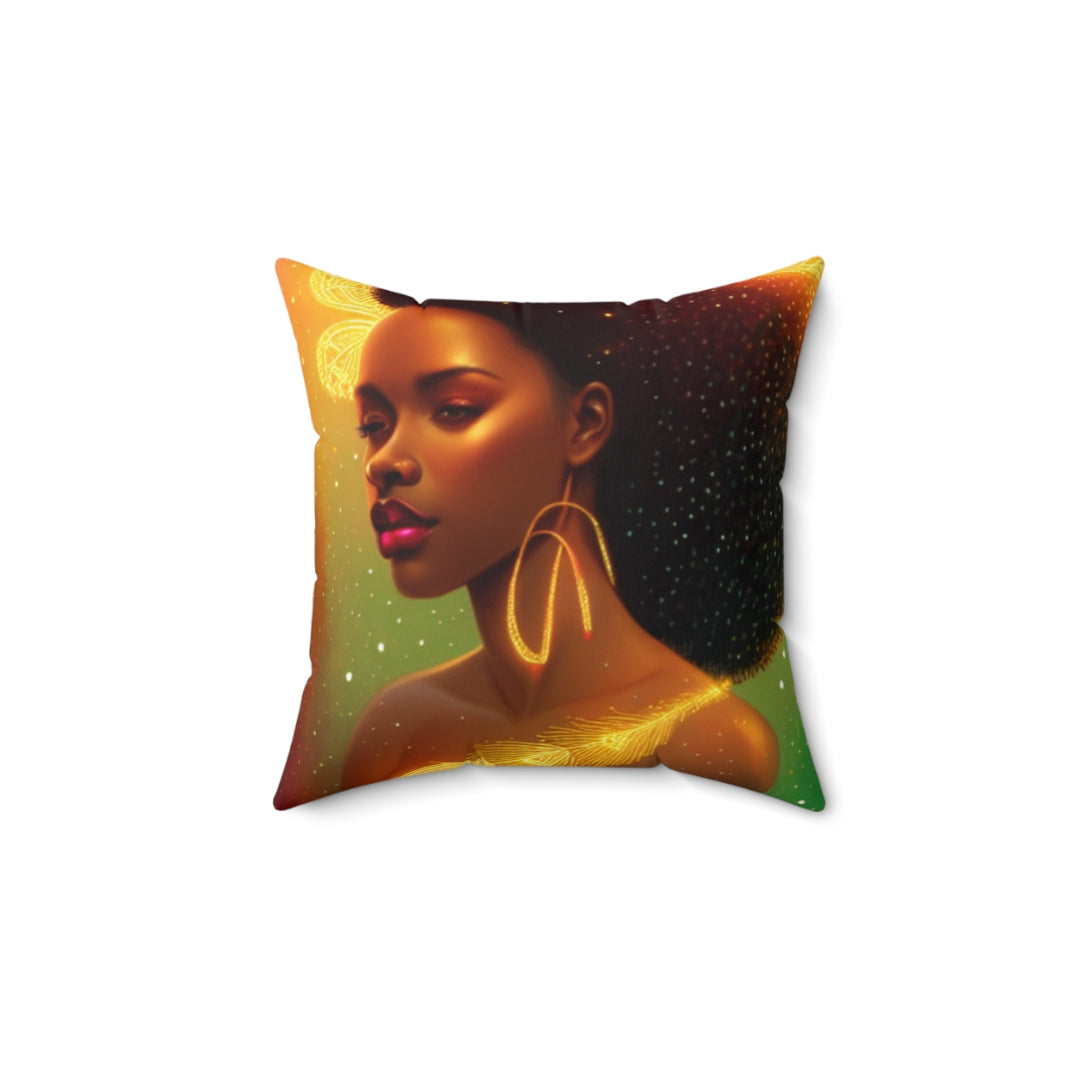 Happy Holidays Black Art Home Decor Pillow | S6