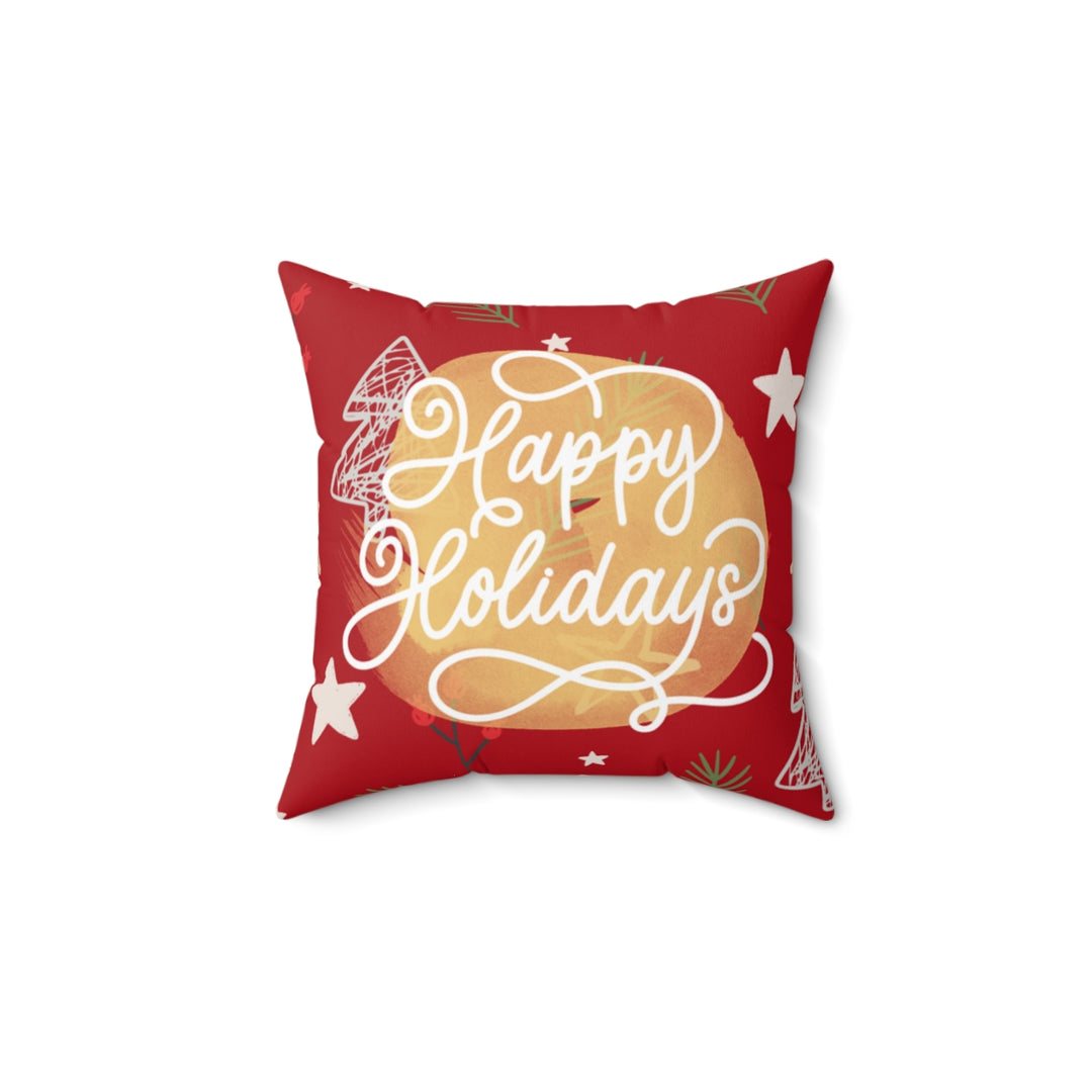 Happy Holidays Black Art Home Decor Pillow | S2