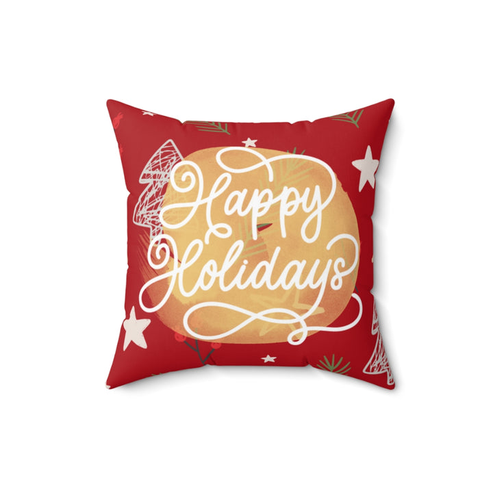 Happy Holidays Black Art Home Decor Pillow | S2