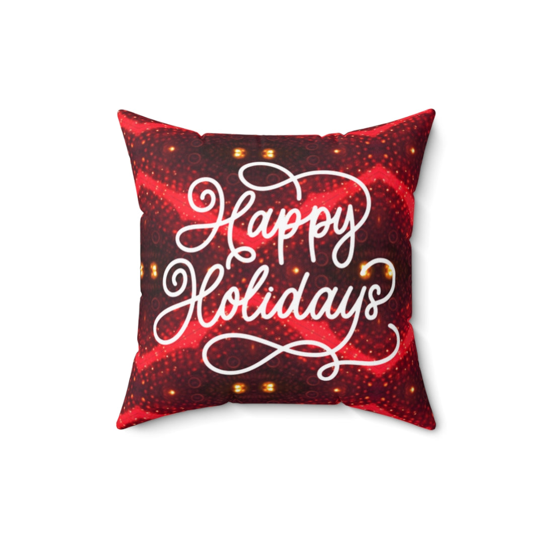Happy Holidays Black Art Home Décor Pillow | S8