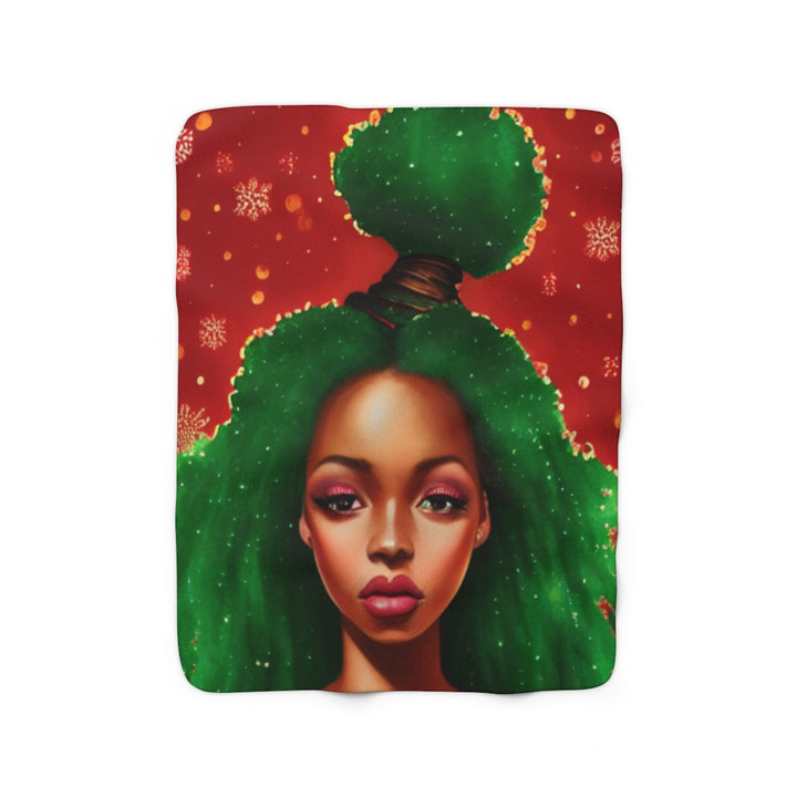 Hey Girl Christmas Sherpa Fleece Blanket